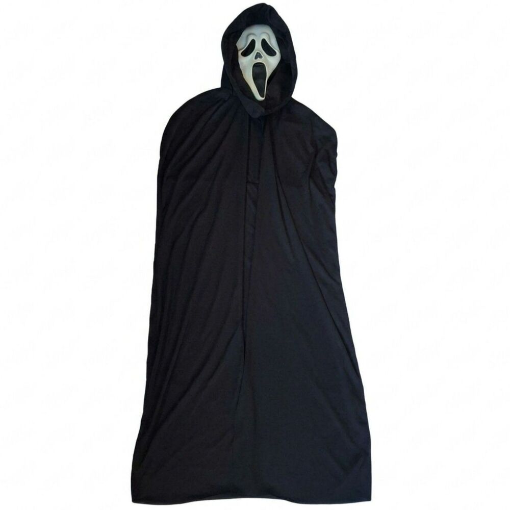 Vintage Scream Ghost Face Fun World Mask Full Costume Glows Gen 3 Slasher Horror